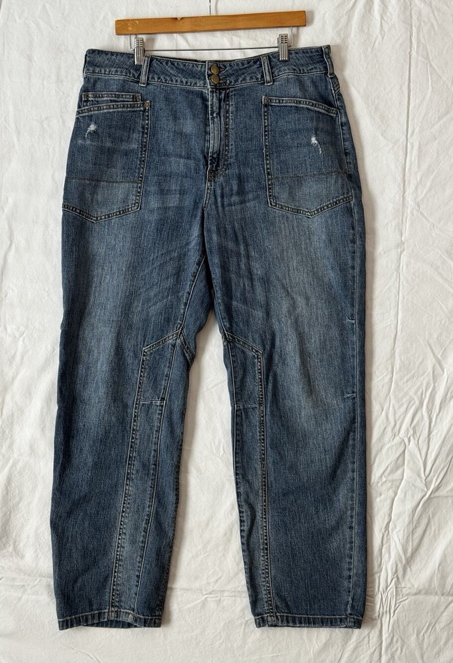 PILCRO Anthropologie THE WANDERER Relaxed High Rise Jeans Utility Women's 32